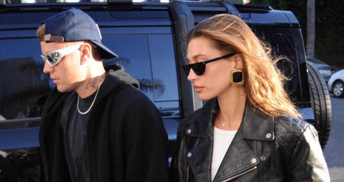 Justin Bieber and Hailey Bieber arrive to church in Los Angeles. The couple arrive hand in hand and compliment one another's looks.