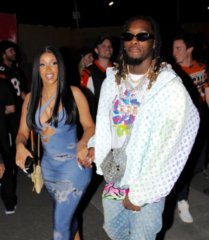 Cardi B And OffSet Hold Hands As They Leave SuperBowl 2022