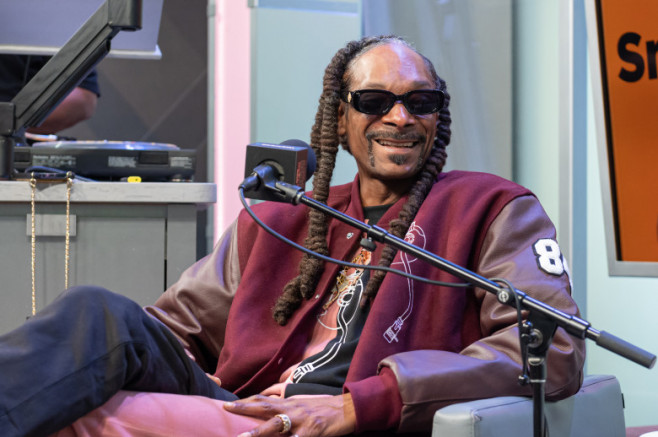 Snoop Dogg Sits Down With Roxanne Shante On SiriusXM's Rock The Bells Radio At The SiriusXM Studios In New York