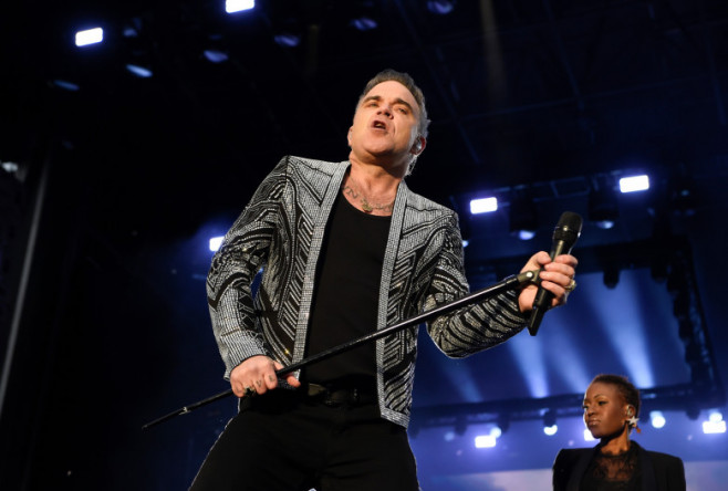 Robbie Williams Homecoming Gig For Charity At Port Vale FC Ground In Staffordshire