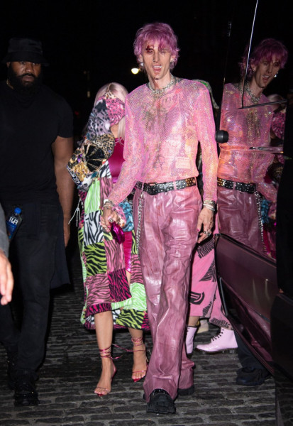 Machine Gun Kelly Leaves His After Party At Catch Steak House With A Bloody Face
