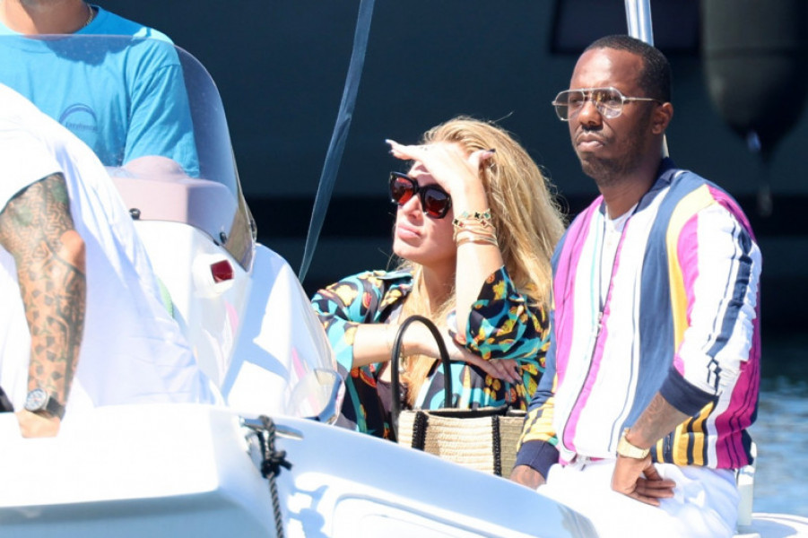 Adele and fiance Rich Paul are seen boarding a boat in Sardinia, Italy - 19 Jul 2022