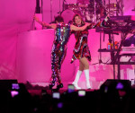 Harry Styles and Shania Twain performs  together at Coachella Music Festival in Indio, CA