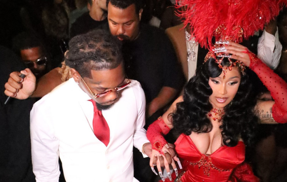 Cardi B And Offset Arrive At Her Birthday Party In LA