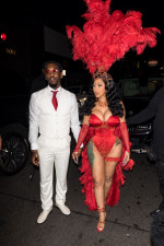 Cardi B and Offset arrive to her birthday party in Los Angeles