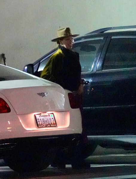 EXCLUSIVE: Singer Shania Twain and her husband Frédéric Thiébaud are seen being escorted into the Adele concert in Las Vegas, Nevada.