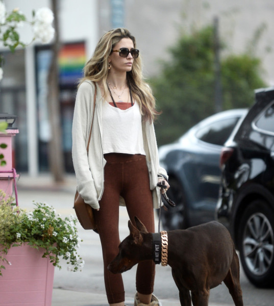 EXCLUSIVE: Paris Jackson Walks Her Doberman Koa In Los Angeles