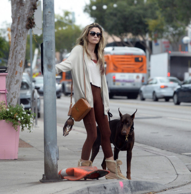 EXCLUSIVE: Paris Jackson Walks Her Doberman Koa In Los Angeles