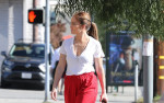 PREMIUM EXCLUSIVE Jennifer Lopez dresses in red for Christmas Part2