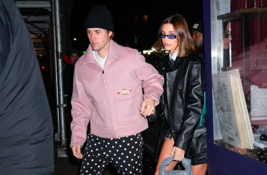 EXCLUSIVE: Justin Bieber and Hailey Bieber Head to Dinner in New York City.