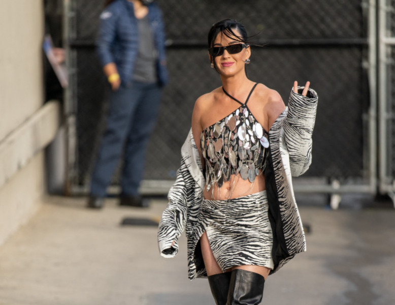 Katy Perry is seen arriving at "Jimmy Kimmel Live"