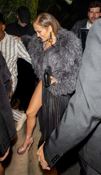 Jennifer Lopez arrives at her Revolve event in LA