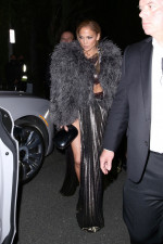 Jennifer Lopez exits her Revolve collaboration event in Beverly Hills!