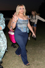 *EXCLUSIVE* Bebe Rexha arrives at Coachella Music Festival