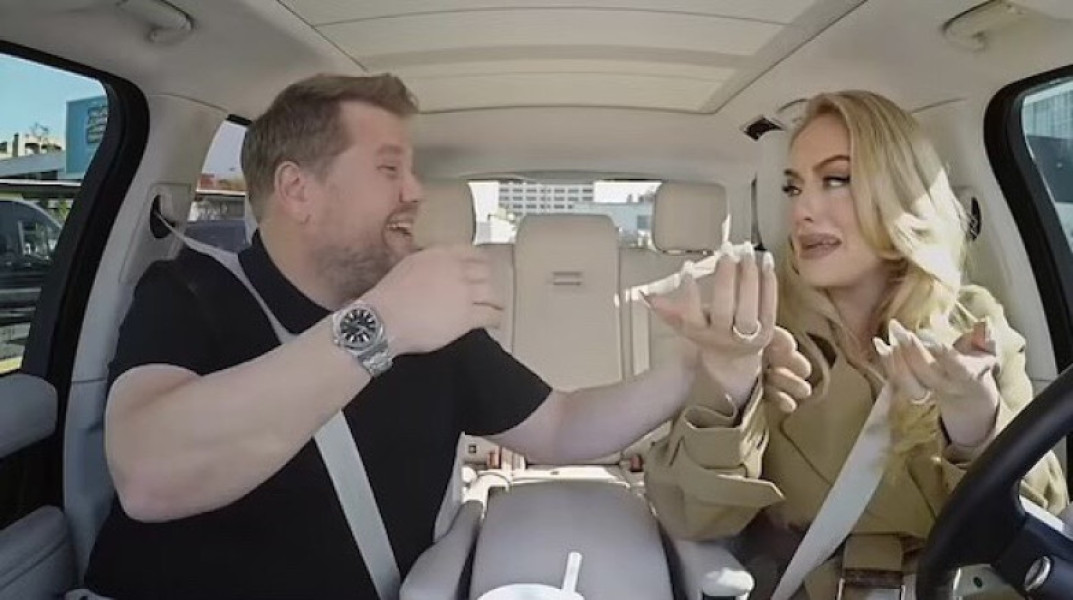 Adele și James Corden/ Captură video