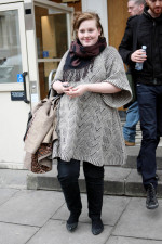 **UK OUT** 19-year-old British singing sensation Adele leaves the BBC studios in central London