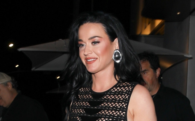 *EXCLUSIVE* Katy Perry Makes a Dazzling Exit from the American Idol End of Season Party at Funke restaurant!