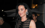 *EXCLUSIVE* Katy Perry Makes a Dazzling Exit from the American Idol End of Season Party at Funke restaurant!