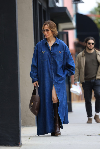 *EXCLUSIVE* Jennifer Lopez’s Valentino Dress Steals Show at Furniture Shopping Spree!