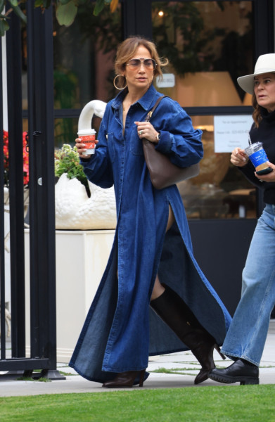 *EXCLUSIVE* Jennifer Lopez’s Valentino Dress Steals Show at Furniture Shopping Spree!