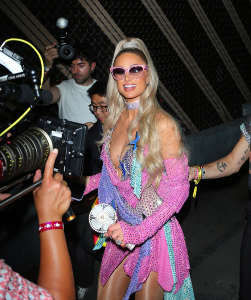 Paris Hilton exits her first concert at The Fonda in Hollywood
