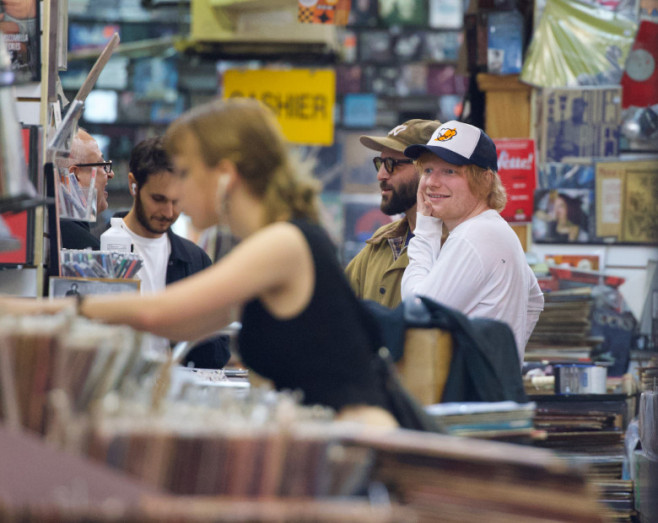 EXCLUSIVE: Ed Sheeran Browses NYC Record Store for Vintage Albums Days Before He Is Set To Release His New Project â€śAutumn Variationsâ€ť