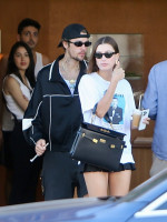 *EXCLUSIVE* Justin and Hailey Bieber look happy together as they grab coffee at Maru Expresso Bar