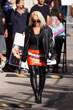 Christina Aguilera Arriving To Jimmy Kimmel Live In Hollywood
