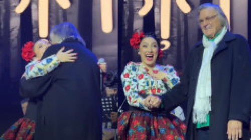 Andra a rămas fără cuvinte când Florin Piersic a urcat pe scena concertului ei din Cluj: "Cătălin, nu mai vreau nimic de Crăciun"