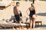 *PREMIUM-EXCLUSIVE* MUST CALL FOR PRICING BEFORE USAGE  - The American Singer Bebe Rexha packs on PDA with her new boyfriend, the Architectural Engineer Simos Liakos as the pair took to the waters with a passionate display during their sun-soaked holiday