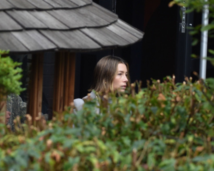 *EXCLUSIVE* The American singer-songwriter and record producer Justin Timberlake and wife Jessica Biel out having some lunch before Justin's concert tonight at Co Op Live Manchester.