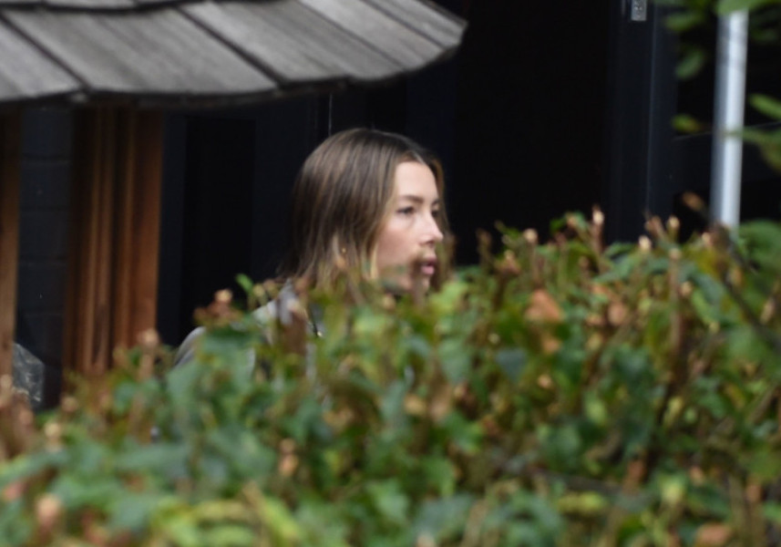 *EXCLUSIVE* The American singer-songwriter and record producer Justin Timberlake and wife Jessica Biel out having some lunch before Justin's concert tonight at Co Op Live Manchester.