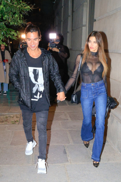 Julio José and his girlfriend, Ariadna Romero, romantic date in Madrid