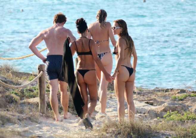 *EXCLUSIVE* It's fun in the sun for the British Model Kate Moss with her daughter Lila and good friend Rita Ora as they put on a scintillating bikini show during their sun-soaked holiday out in Formentera. *PICTURES TAKEN ON 04/08/2024*