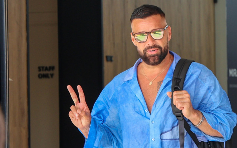 Ricky Martin arrives in Palma de Mallorca for his next concert