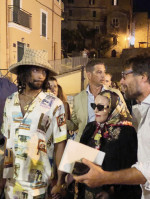 *PREMIUM-EXCLUSIVE* MUST CALL FOR PRICING BEFORE USAGE - The Legendary 'Queen of Pop' Madonna enjoys a cultural tour of Italy's masterpiece of pre Roman and Medieval architecture Terracina Alta with her boyfriend Akeem Morris and twin daughters during her