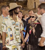 *PREMIUM-EXCLUSIVE* MUST CALL FOR PRICING BEFORE USAGE - The Legendary 'Queen of Pop' Madonna enjoys a cultural tour of Italy's masterpiece of pre Roman and Medieval architecture Terracina Alta with her boyfriend Akeem Morris and twin daughters during her