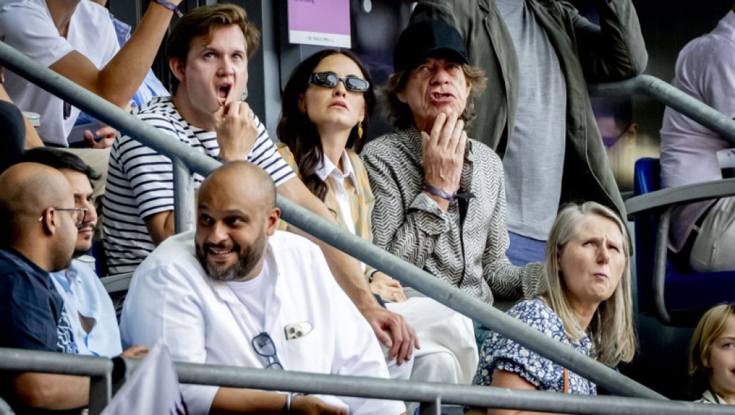 Paris 2024 - Mick Jagger and Melanie Hamrick In The Stands