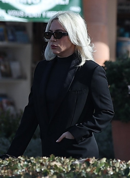 *EXCLUSIVE* Lady Gaga radiates chic elegance in solo departure from French Bakery in Malibu