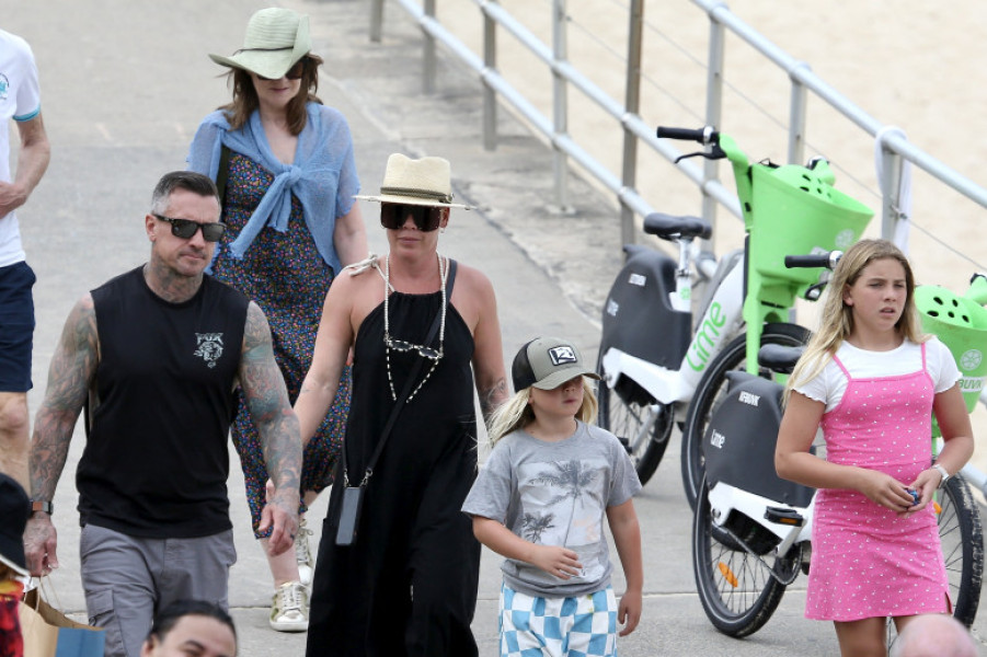 EXCLUSIVE: US Singer Pink touches down in Australia for family holiday