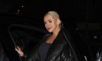 *EXCLUSIVE* Christina Aguilera rocks jeans and a black YSL leather jacket as she enjoys an evening at Catch Steak in Los Angeles