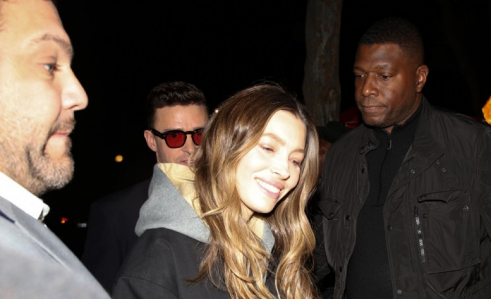 *EXCLUSIVE* Justin Timberlake and Jessica Biel arrive for his album release party in West Hollywood