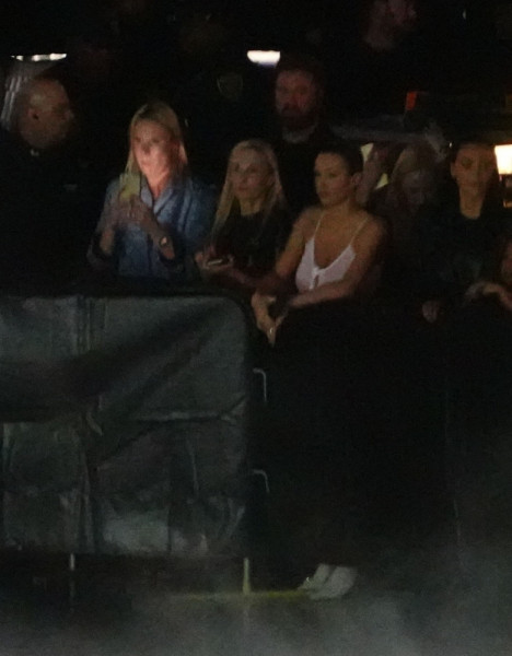 *EXCLUSIVE* Bianca Censori and Kim Kardashian are side by side at the 'Vultures' concert as North takes stage again with dad Kanye! *Web Must Call For Pricing*