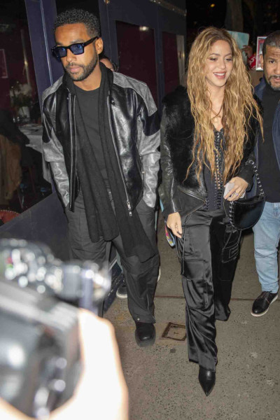 Shakira and Lucien Laviscount step out for a dinner date after big Times Square performance