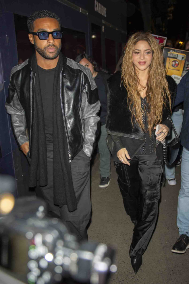 Shakira and Lucien Laviscount step out for a dinner date after big Times Square performance