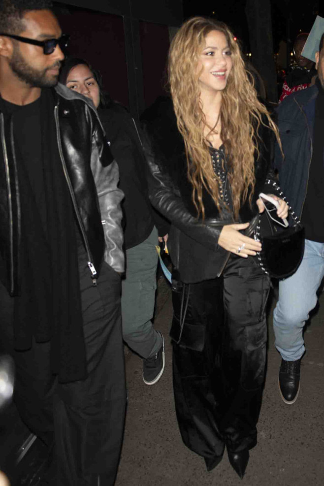 Shakira and Lucien Laviscount step out for a dinner date after big Times Square performance