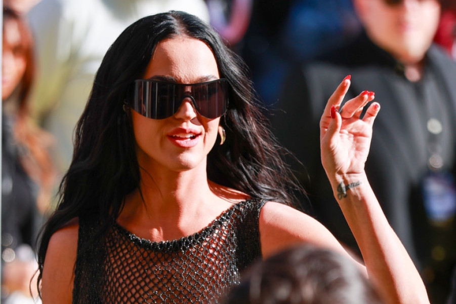Katy Perry arrives at the 2024 iHeartRadio Music Awards in Hollywood