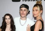 Pattie Mallette, împreună cu Justin și Hailey Bieber/ Profimedia