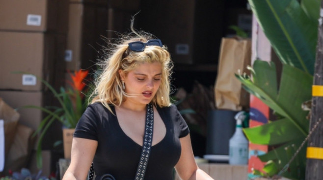 *EXCLUSIVE* Bebe Rexha enjoys a walk with her dog in Los Angeles on Mother's Day