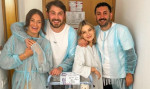 Ana Baniciu, în spital după ce a născut, alături de Edy Kovacs, Raluka și Mahony/ Foto: Instagram